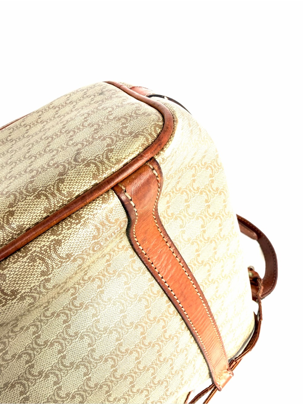 Vintage Celine Macadam Bucket Bag with Pouch and Dustbag - Beige Taupe Cognac - Picture 13 of 14